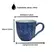 Kit 4 Xícaras de Café em Cerâmica Nature Azul Índigo 120ml