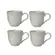 Kit 4 Xícaras de Café em Cerâmica Nature Branco Luar 120ml