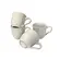 Kit 4 Xícaras de Café em Cerâmica Nature Branco Luar 120ml