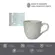 Kit 4 Xícaras de Café em Cerâmica Nature Branco Luar 120ml