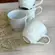 Kit 4 Xícaras de Café em Cerâmica Nature Branco Luar 120ml