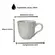 Kit 4 Xícaras de Café em Cerâmica Nature Branco Luar 120ml