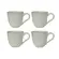 Kit 4 Xícaras de Café em Cerâmica Nature Branco Blanc 120ml