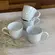 Kit 4 Xícaras de Café em Cerâmica Nature Branco Blanc 120ml