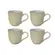 Kit 4 Xícaras de Café em Cerâmica Nature Shiny White 120ml