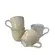 Kit 4 Xícaras de Café em Cerâmica Nature Shiny White 120ml
