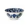 Bowl Tigela Cerâmica Flor Azul Branco 600ml 15,5x7,5cm 1un.