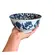 Bowl Tigela Cerâmica Flor Azul Branco 600ml 15,5x7,5cm 1un.