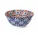 Bowl Tigela em Cerâmica Laranja e Azul 600ml 15,5x7,5cm 1un.