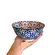 Bowl Tigela em Cerâmica Laranja e Azul 600ml 15,5x7,5cm 1un.