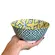 Bowl Tigela em Cerâmica Amarelo e Verde 600ml 15,5x7,5cm 1un