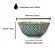 Bowl Tigela em Cerâmica Amarelo e Verde 600ml 15,5x7,5cm 1un