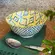 Bowl Tigela em Cerâmica Amarelo e Verde 600ml 15,5x7,5cm 1un