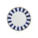Prato de Sobremesa em Cerâmica Stripe Linhas Azul 20,5cm - 1 Unid.