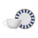 Xicara de Chá com Pires em Cerâmica Stripe Linhas Azul 250 ml - 1 Unid.