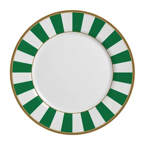 Prato Raso em Cerâmica Stripe Linhas Verde 29cm - 1 Unid.