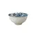 Kit 4 Bowls Tigelas Cerâmica Flor Azul Branco 280ml Caixa Presente