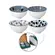 Kit 4 Bowls Tigelas Cerâmica Azul Branco 280ml Caixa Presente