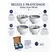 Kit 4 Bowls Tigelas Cerâmica Azul Branco Duo 280ml Caixa Presente