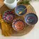 Kit 4 Bowls Tigelas Cerâmica Estampados 280ml Caixa Presente