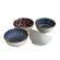 Kit 4 Bowls Tigelas Cerâmica Estampados 280ml Caixa Presente