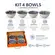 Kit 4 Bowls Tigelas Cerâmica Coloridos 280ml Caixa Presente