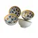 Kit 4 Bowls Tigelas Cerâmica Decorados 280ml Caixa Presente