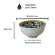 Kit 4 Bowls Tigelas Cerâmica Decorados 280ml Caixa Presente