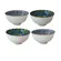 Kit 4 Bowls Tigelas Cerâmica Decorados Duo 280ml Caixa Presente