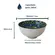 Kit 4 Bowls Tigelas Cerâmica Decorados Duo 280ml Caixa Presente