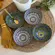 Kit 4 Bowls Tigelas Cerâmica Decorados Duo 280ml Caixa Presente