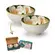 Kit 2 Bowls Tigelas Cerâmica Flor Magnólia 280ml Caixa Presente