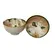 Kit 2 Bowls Tigelas Cerâmica Flor Magnólia 280ml Caixa Presente