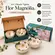 Kit 2 Bowls Tigelas Cerâmica Flor Magnólia 280ml Caixa Presente