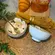 Kit 2 Bowls Tigelas Cerâmica Flor Magnólia 280ml Caixa Presente