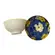 Kit 2 Bowls Tigelas Cerâmica Flor Azul Amarelo 280ml Caixa Presente