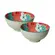 Kit 2 Bowls Tigelas Cerâmica Flor Campestre 280ml Caixa Presente