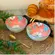 Kit 2 Bowls Tigelas Cerâmica Flor Campestre 280ml Caixa Presente