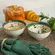 Kit 2 Bowls Tigelas Cerâmica Jardim Floral 280ml Caixa Presente