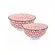 Kit 2 Bowls Tigelas Cerâmica Rosália Vermelho 280ml 12x6cm