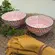 Kit 2 Bowls Tigelas Cerâmica Rosália Vermelho 280ml 12x6cm
