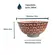 Kit 2 Bowls Tigelas Cerâmica Rosália Vermelho 280ml 12x6cm