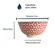 Bowl Tigela Cerâmica Rosália Vermelho 550ml 14x7,5cm 1 un