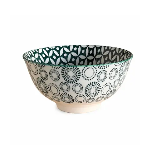 Bowl Tigela Cerâmica Rosália Tessera Verde 550ml 14x7,5cm 1 un
