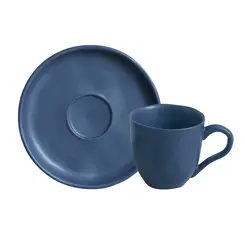 Xícara de Chá e Pires Cerâmica Bio Boreal Azul 170ml - 1 Unid.