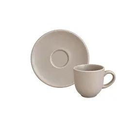 Xícara Café e Pires Cerâmica Stoneware Coup Mahogany 97ml - 1 unid.