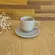 Xícara Café e Pires Cerâmica Stoneware Coup Mahogany 97ml - 1 unid.