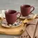 Xícara de Café e Pires em Cerâmica Torna Marsala 120ml - 1 Unid.