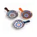 Kit 3 Mini Bowls Molheiras Cerâmica Estampadas 50ml com Cabo