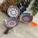 Kit 3 Mini Bowls Molheiras Cerâmica Estampadas 50ml com Cabo